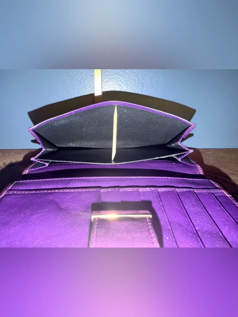 Gucci Purple GG Embossed Leather Wallet
